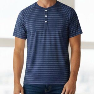 GoodThreads Striped Henley Tee